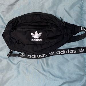 Adidas black with white logo Fanny pack